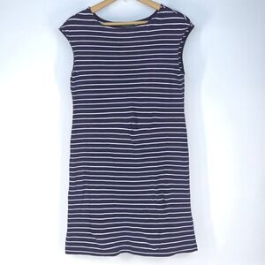 Lauren Ralph Lauren Coastal Midi Dress Womens PM/M Striped Nautical Short Sleeve